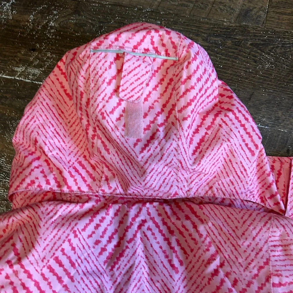 Columbia Girls Pink Chevron 3-in-1 Interchange Jacket Omni-Heat Small